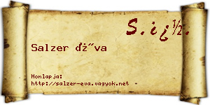 Salzer Éva névjegykártya
